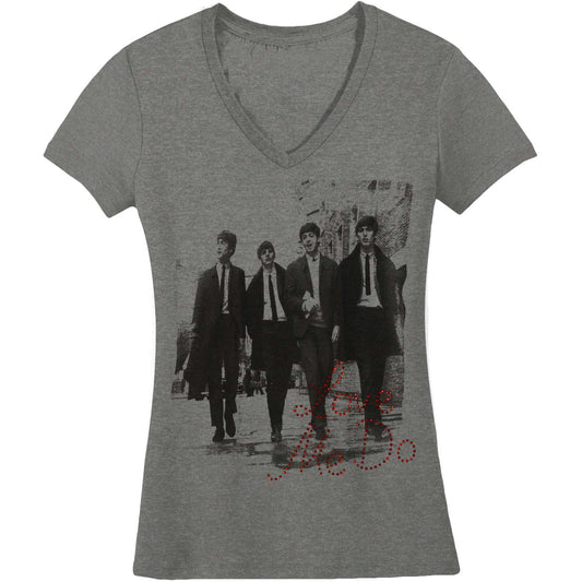 Love Me Do Rhinestones Junior Top