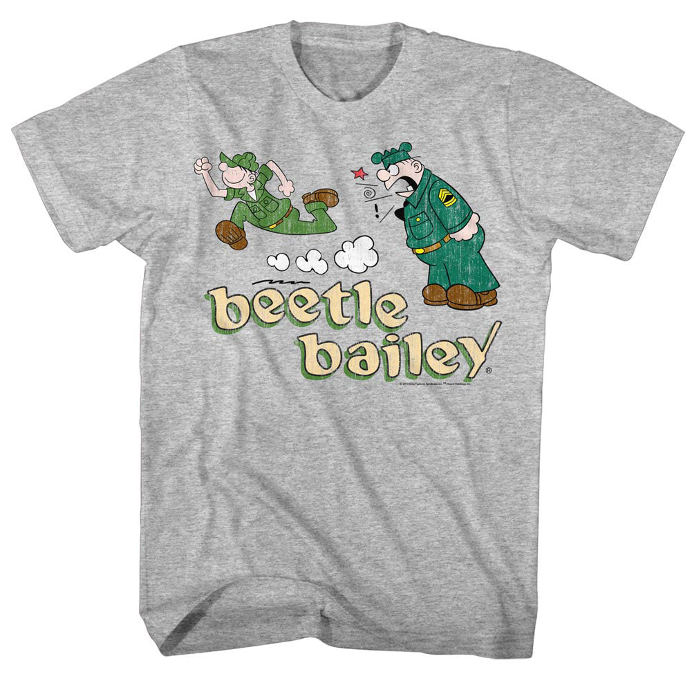 Beetle Bailey Beetle Run Sarge Yell Slim Fit T-shirt