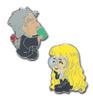 Grandpa & Alfred Anime Pin Badges