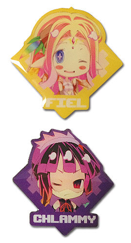 No Game No Life Chlammy & Fiel Anime Pin Badges