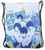 2 Group White Anime Drawstring Backpack