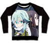 Kirito And Sinon II 3/4 Sleeve Anime Junior Top