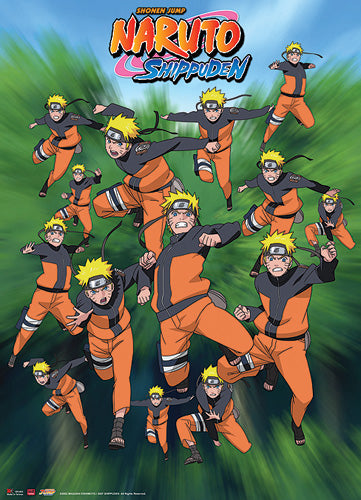 Naruto Shippuden Naruto Shadow Clone Anime WallScroll