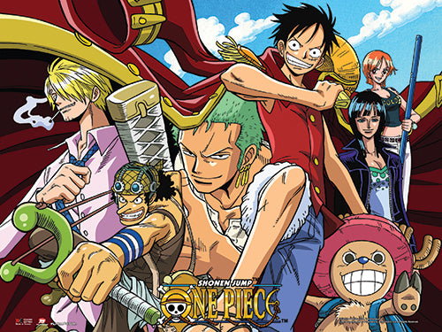 One Piece Straw Hat Crew Collage Anime WallScroll 324796 | Rockabilia ...