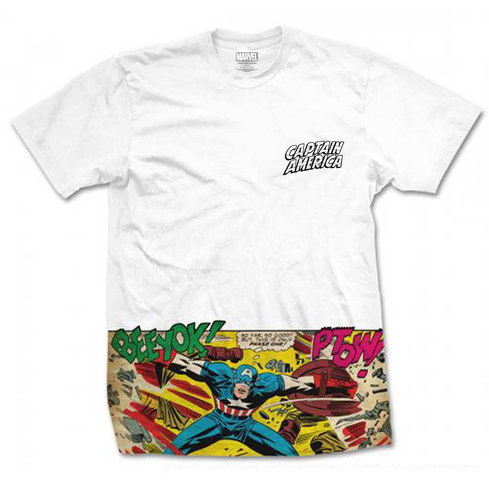 Captain America Comic Strip Pocket (Sublimation Print) Sublimation T-shirt