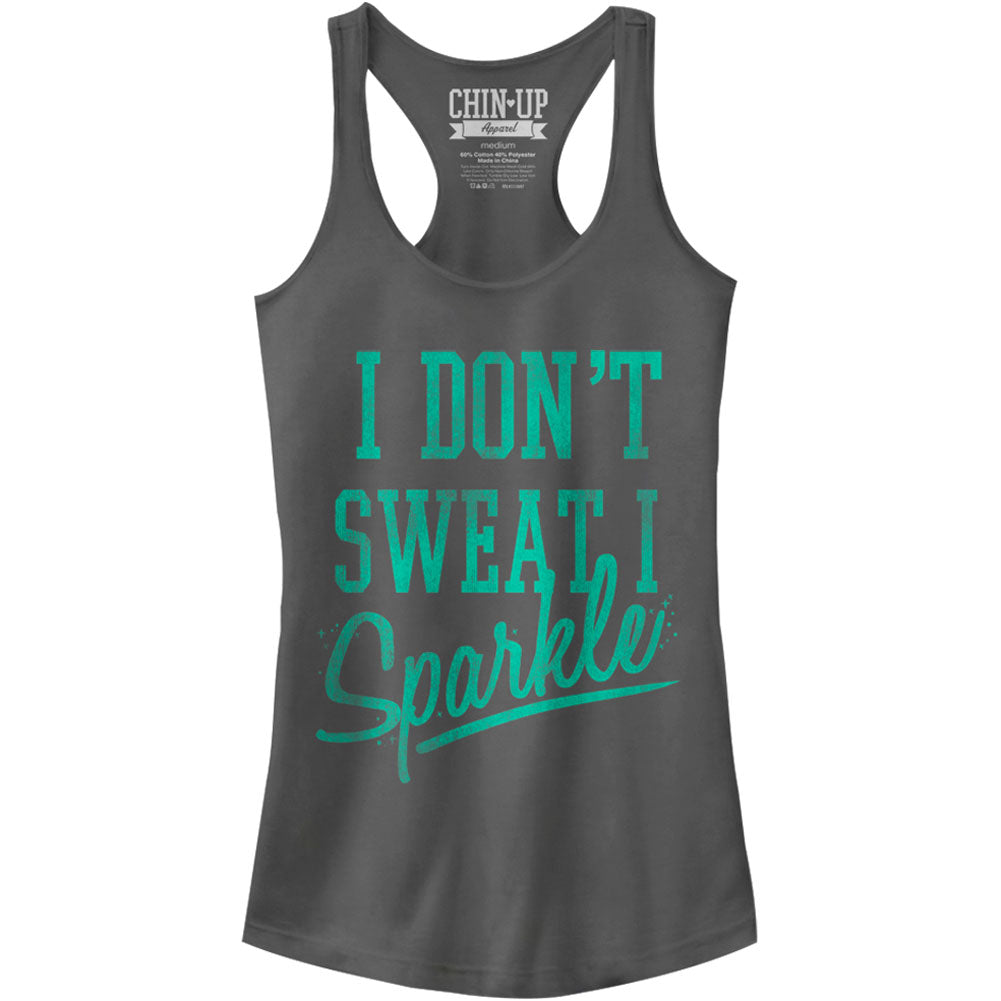 Chin Up Sparkle - Racerback Womens Tank
