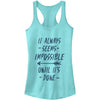 Impossibilities - Racerback Womens Tank