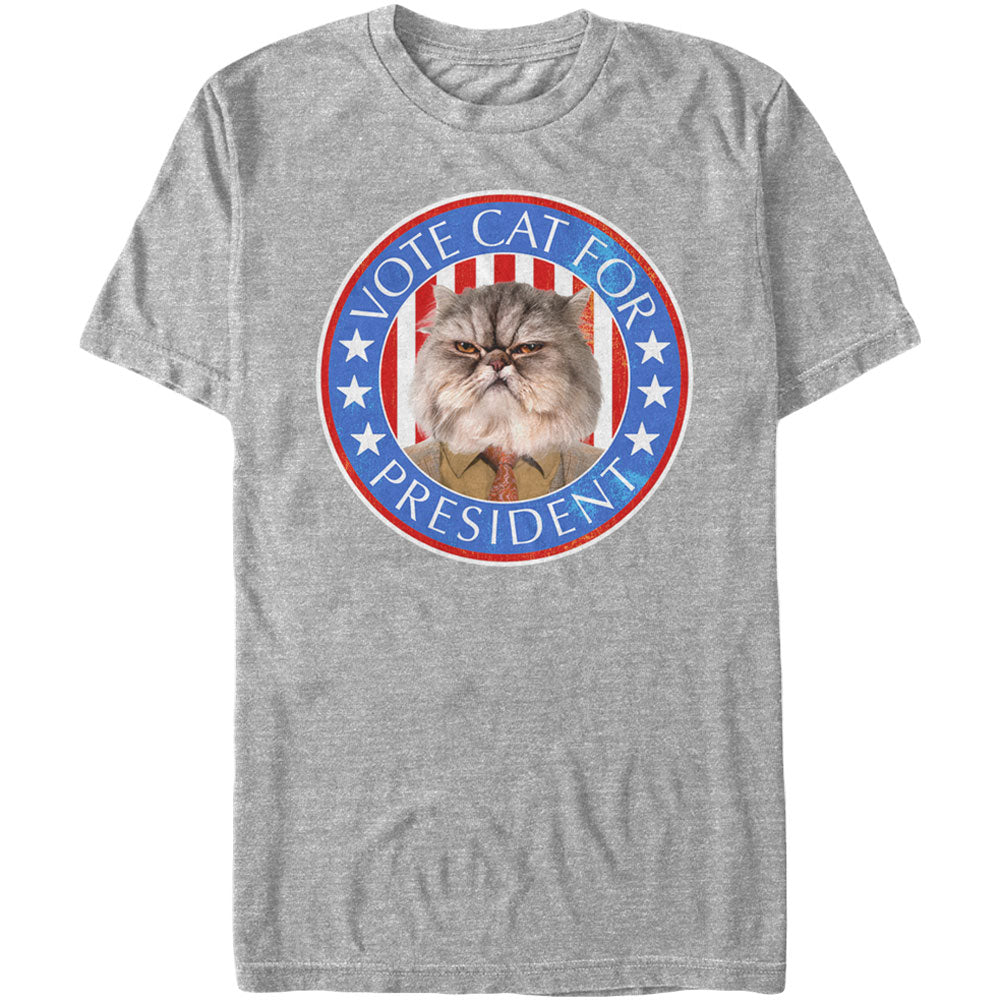 Lost Gods President Cat - Heather T-shirt