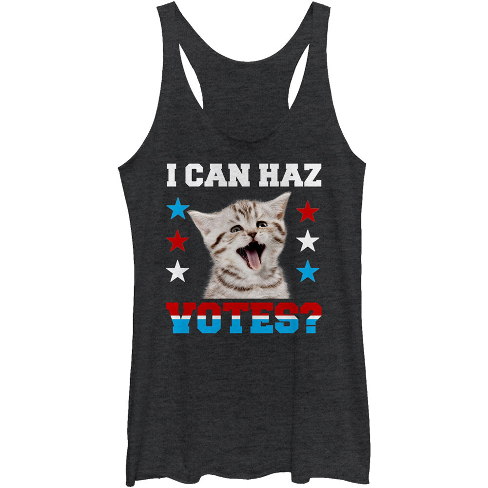 Can Votes - Heather - Racerback Womens Tank