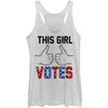 Voter Girl - Heather - Racerback Womens Tank