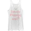 Flip Out - Heather - Racerback Womens Tank