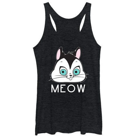 Cute Kitty - Heather - Racerback Womens Tank