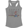 Throwback Mario - Heather - Racerback Womens Tank