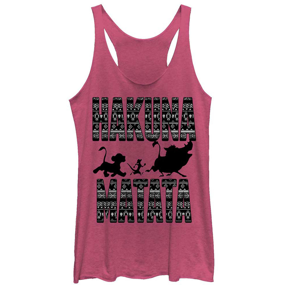 Hakuna Print - Heather - Racerback Womens Tank