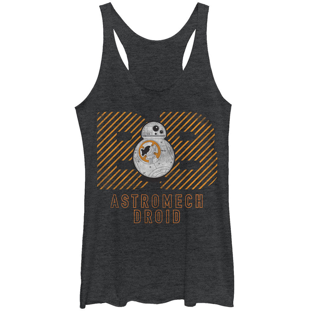 BB8 Distress Droid - Heather - Racerback Womens Tank