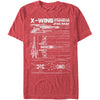 X-Wing Schematics - Heather T-shirt