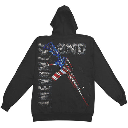 Novelty AR15 Second Amendment Flag Hooded Sweatshirt