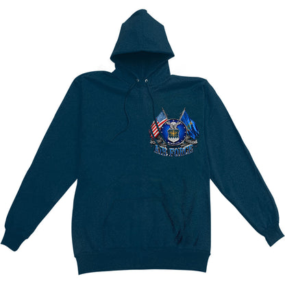 Novelty Double Flag Air Force Eagle Hooded Sweatshirt