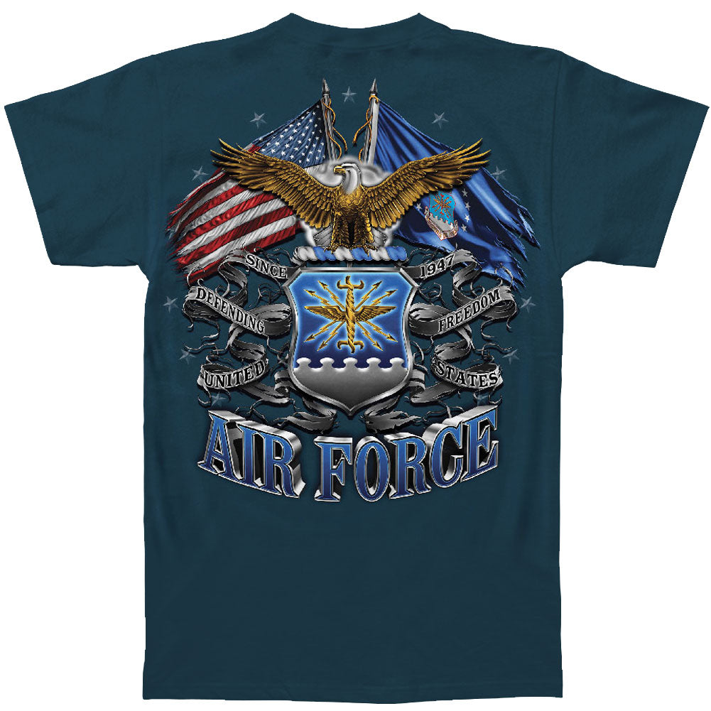 Novelty Double Flag Air Force Eagle T-shirt