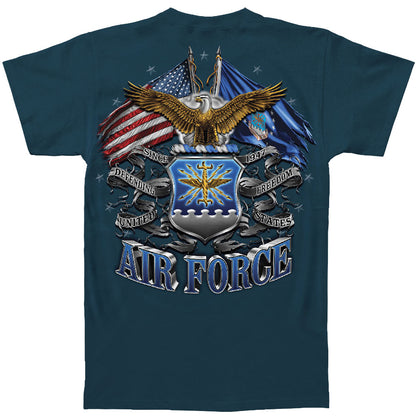 Novelty Double Flag Air Force Eagle T-shirt