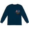 Double Flag Eagle Navy Shield Long Sleeve