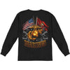 Double Flag Gold Globe Marine Corps Long Sleeve