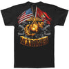 Double Flag Gold Globe Marine Corps Gold Foil T-shirt