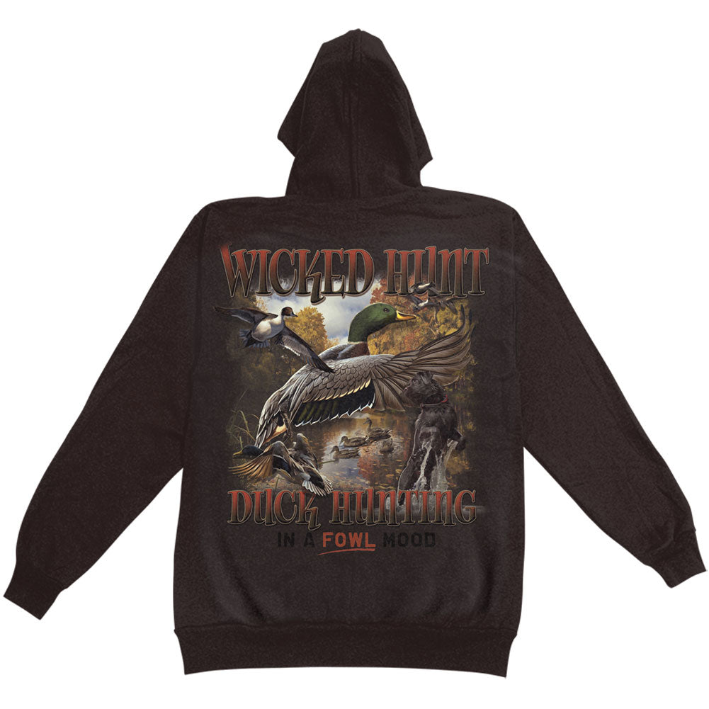Novelty Novelty Duck Hunting In A Fowl Mood Hooded Sweatshirt