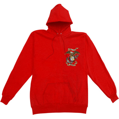 Novelty Eagle USMC Red Hooded Sweatshirt