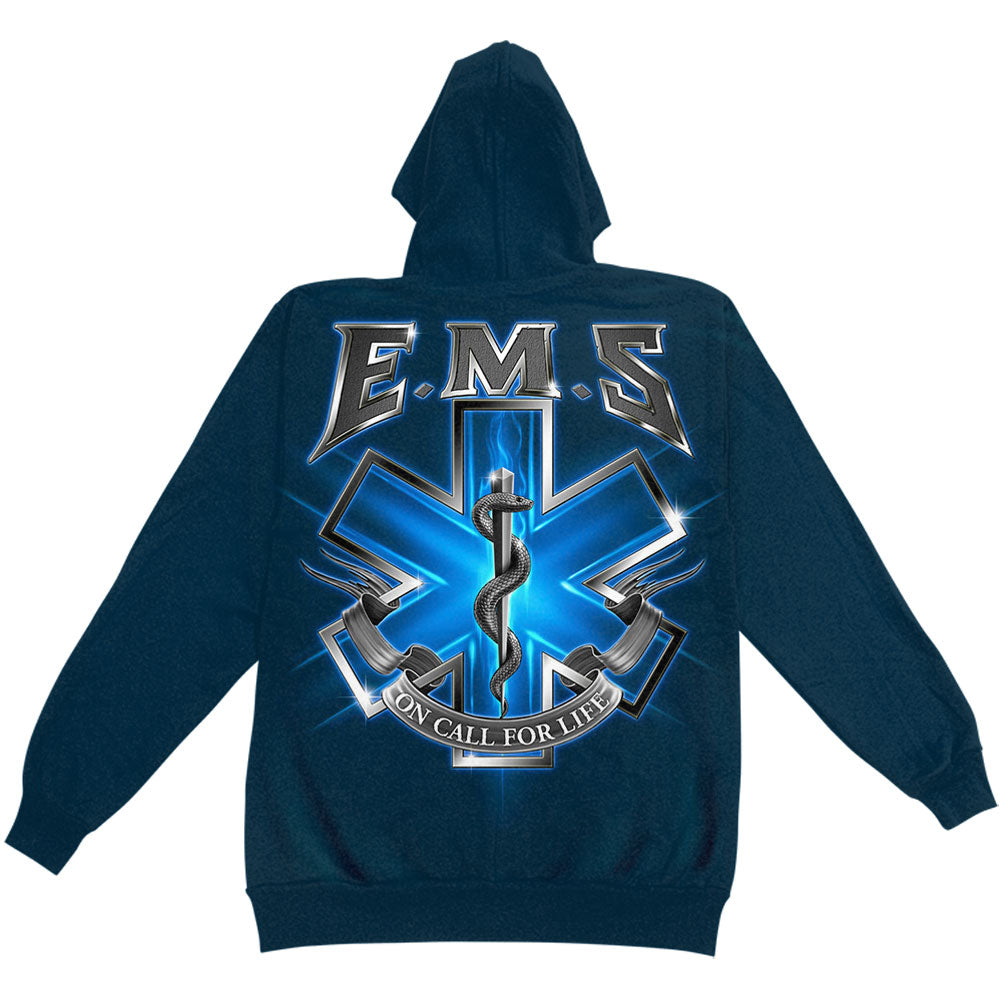 Novelty Novelty EMS On Call For Life EMS Hooded Sweatshirt