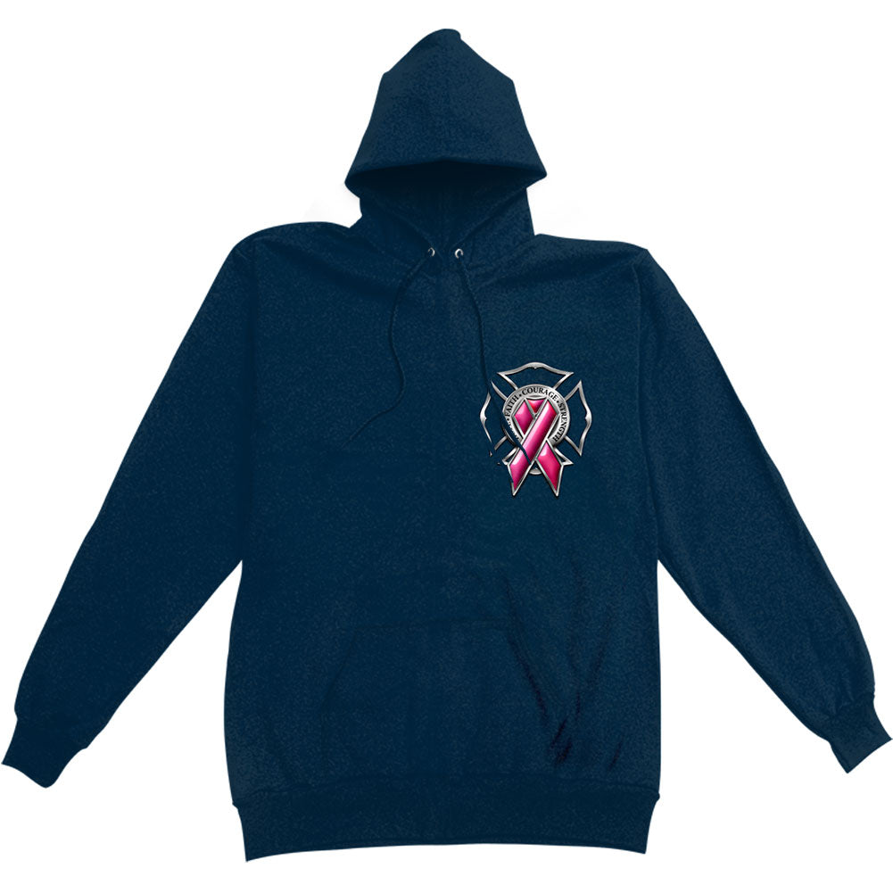 Novelty Firefighter Race For A Cure Hooded Sweatshirt