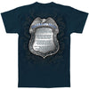 Policemans Chrome Badge With Policemans Prayer T-shirt