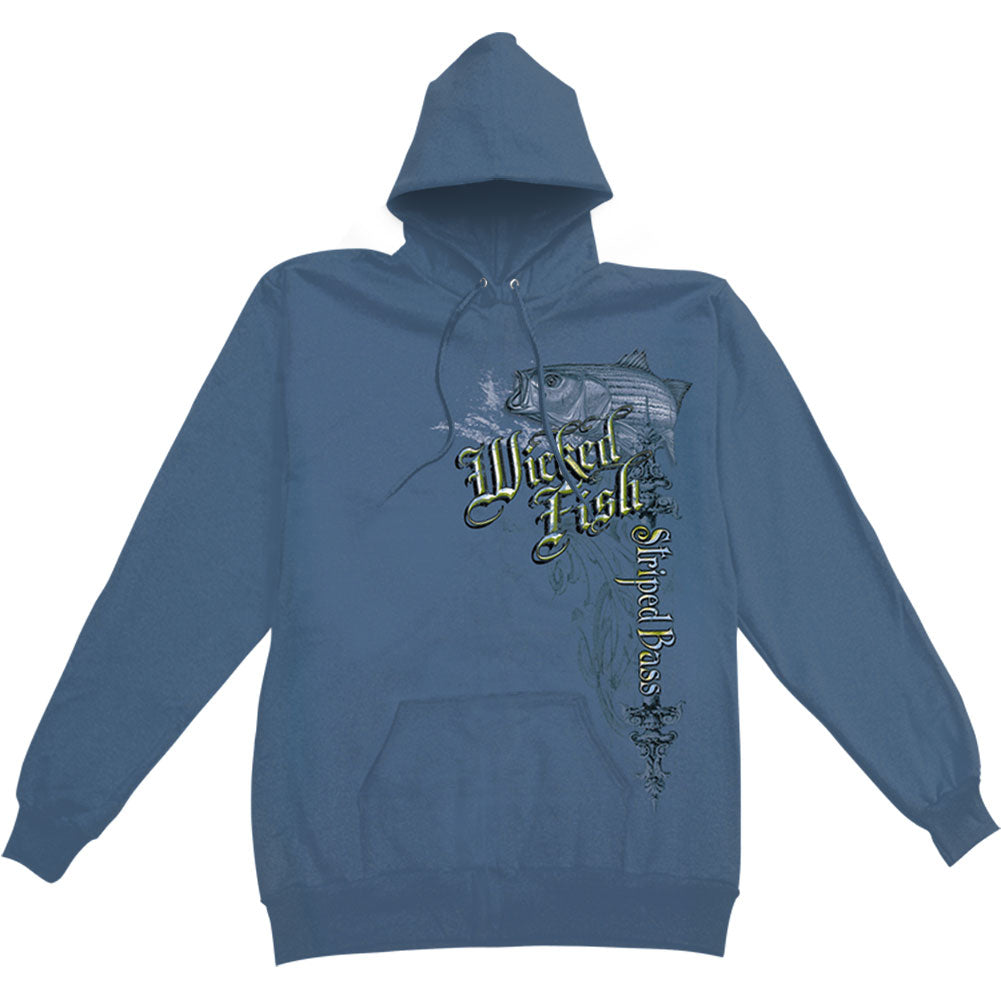 Novelty Striped Bass Hooded Sweatshirt