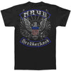 US Navy Steel Wings Biker Rocker Silver Foil T-shirt