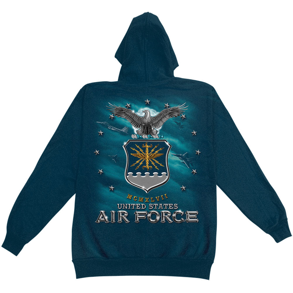 Novelty USaf Air Force Missle Hooded Sweatshirt