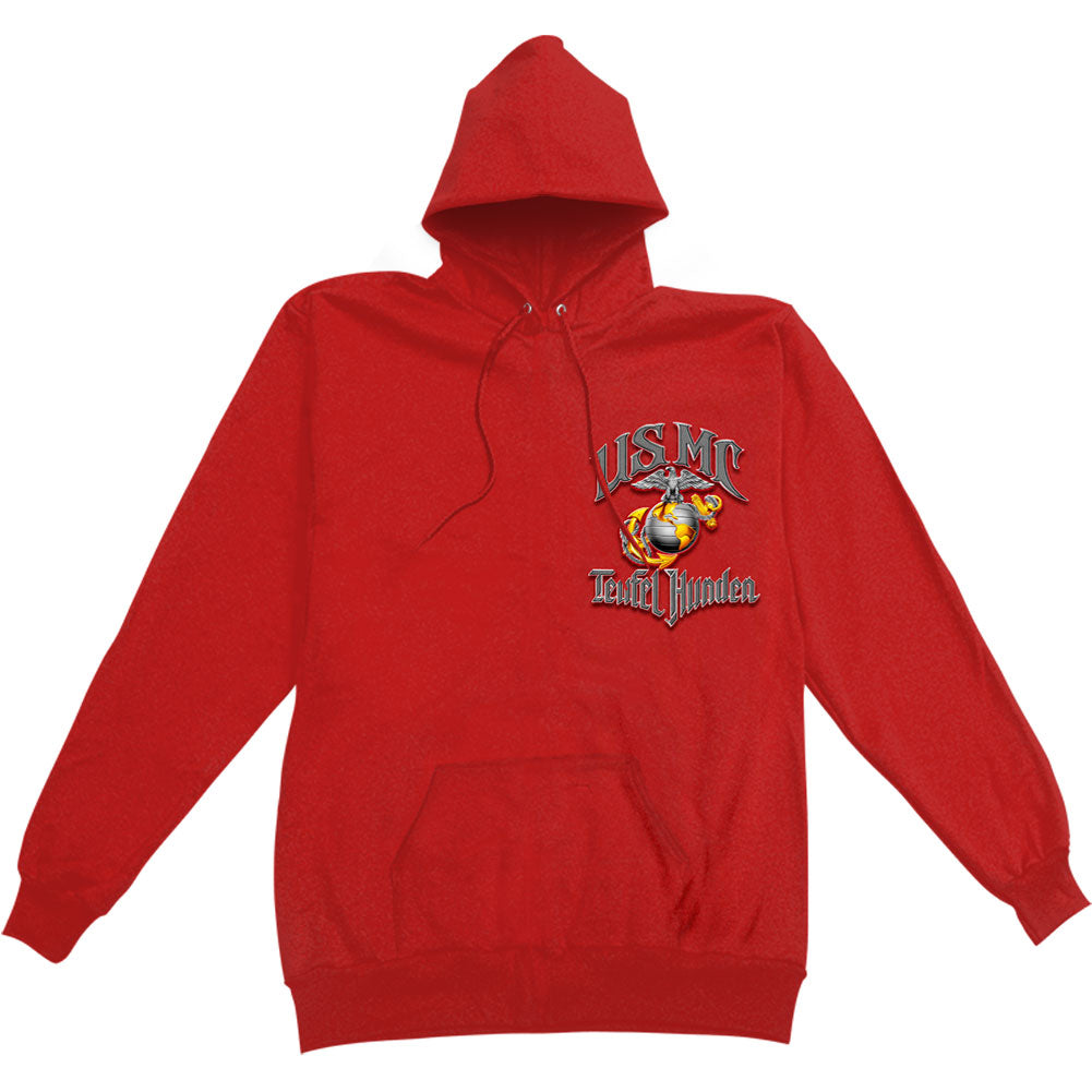 Novelty USMC Teufel Hunden Hooded Sweatshirt