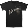 USMC Marine Biker American Clasic Silver Foil T-shirt