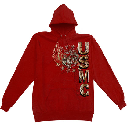 Novelty Novelty USMC Prid Duty Honor Stars Foil Stamp Hooded Sweatshirt