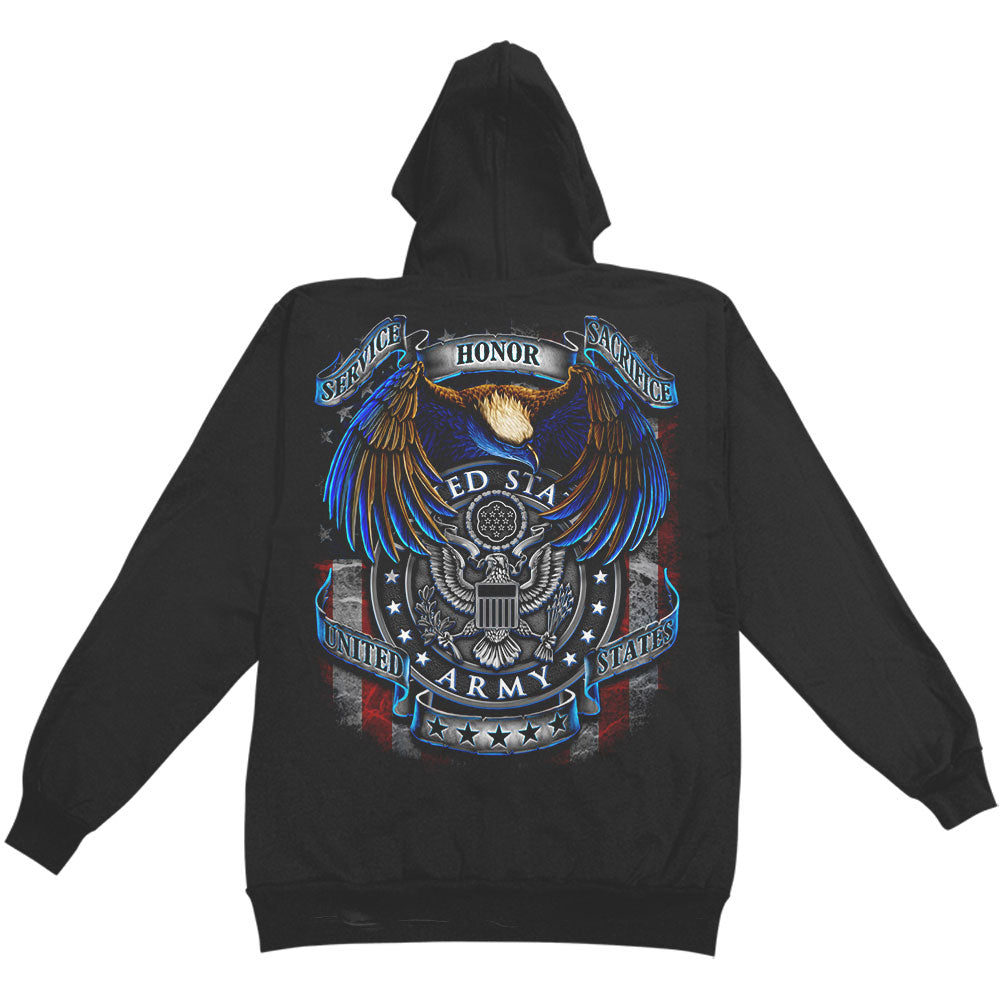 Novelty USMC-True Heros Army Hooded Sweatshirt