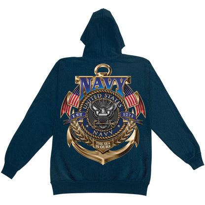 Novelty Novelty USn Navy The Sea Is Ours Hooded Sweatshirt