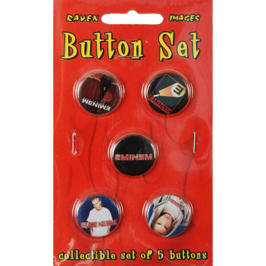 Eminem 5 Button Set Collector Items