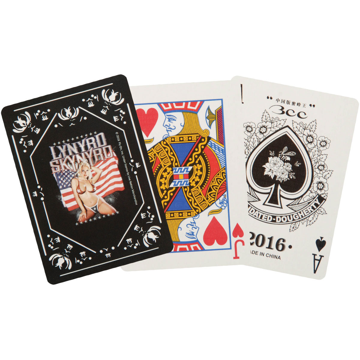 Girl With Flag Playing Cards