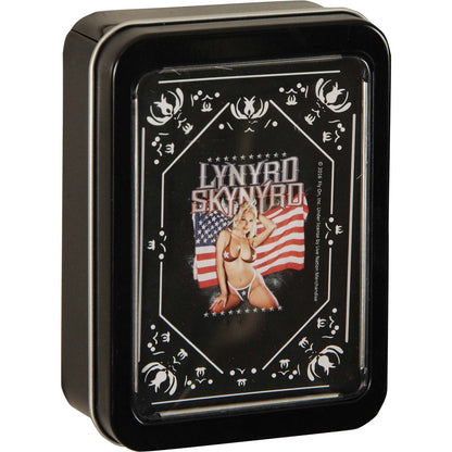 Girl With Flag Playing Cards