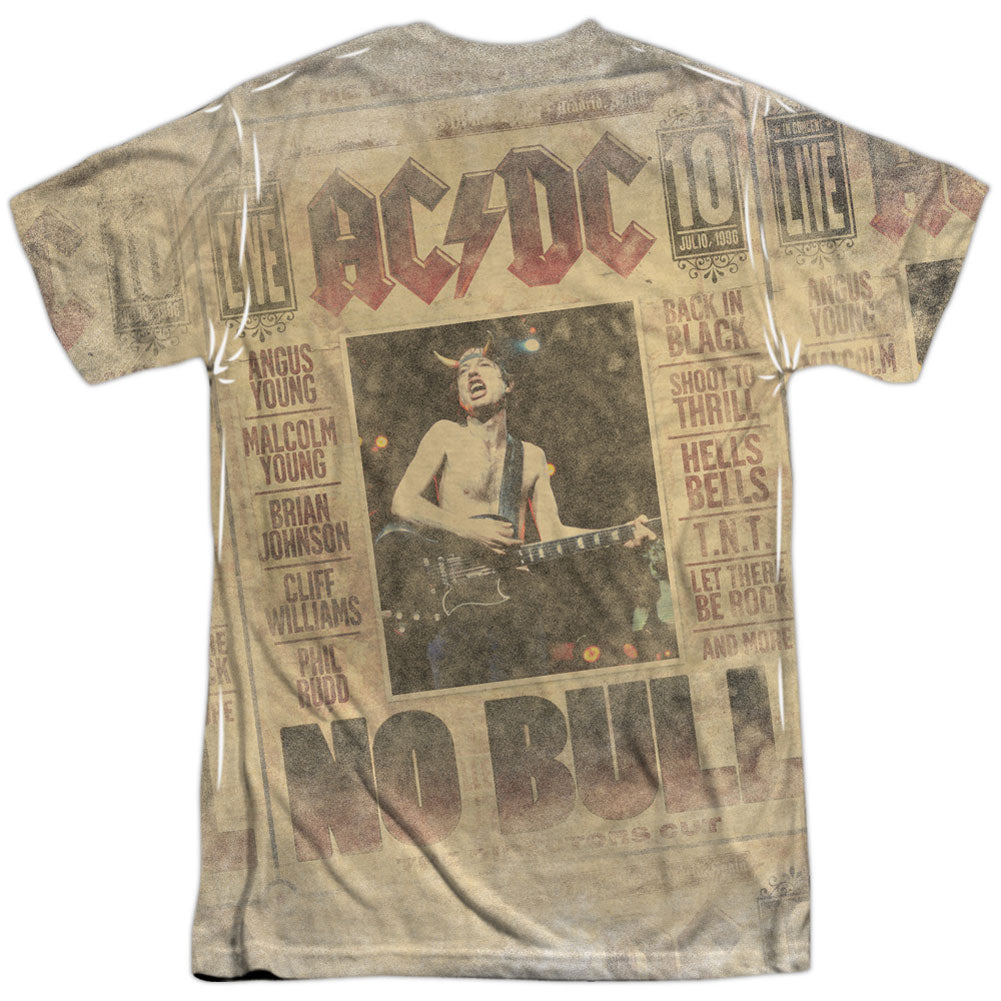 AC/DC No Bull 100% Poly Front/Back Print Sublimation T-shirt | AC/DC ...