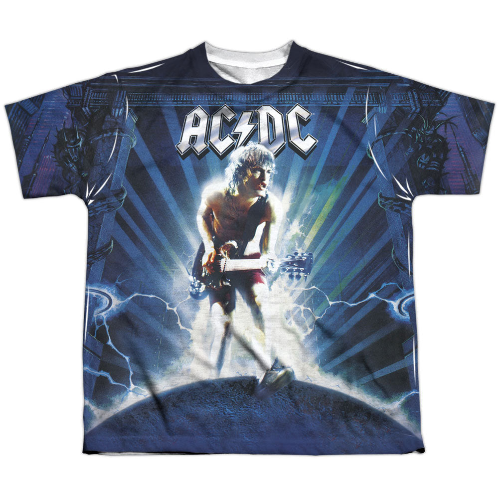 AC/DC Lightning Youth 100% Poly Front/Back Print Sublimation T-shirt ...