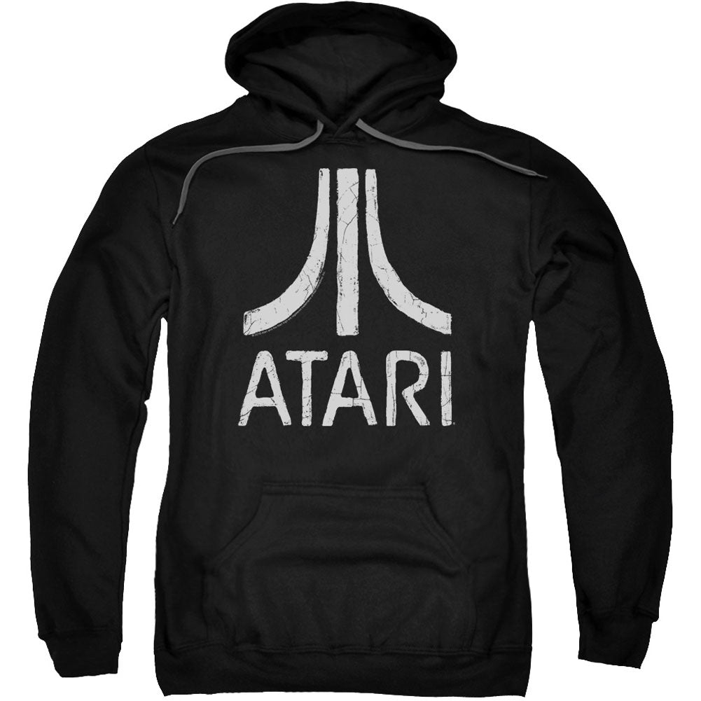 Atari Rough Logo Adult 25% Poly Hooded Sweatshirt