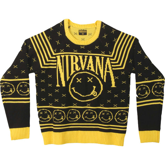 Nirvana Smiley Pattern Sweater Sweatshirt
