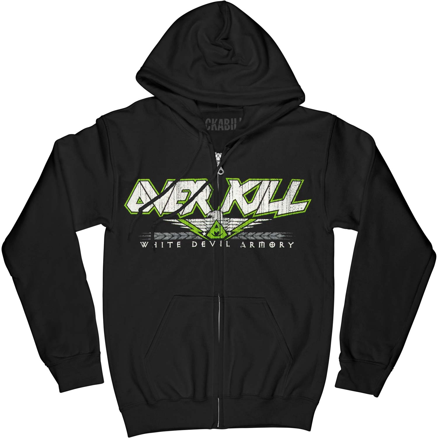 White Devil Zippered Hooded Sweatshirt