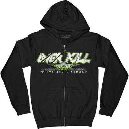 White Devil Zippered Hooded Sweatshirt