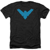Nightwing Symbol Adult Heather 40% Poly T-shirt